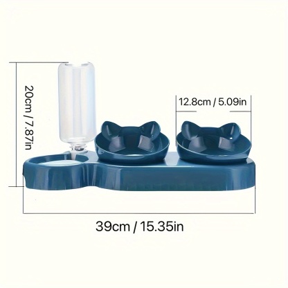 New Pet Anti-Slip Slanted Mouth Cat Bowl Home Style Automatic Drinking Bowl