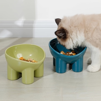 Sleek Design Elevated Pet Bowl with Stand - Neck-Friendly