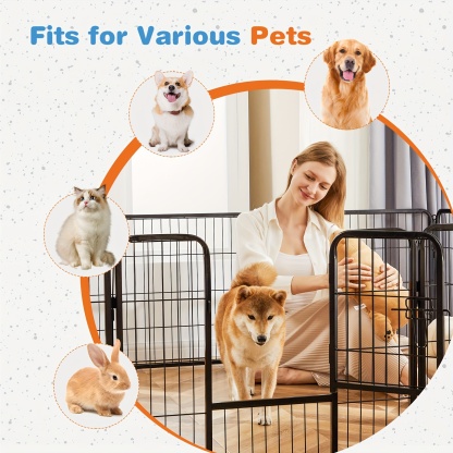 8 Panels Pet Dog Fence Puppy Training Cage Stretch Folding Fence Game Fence Safety Fence