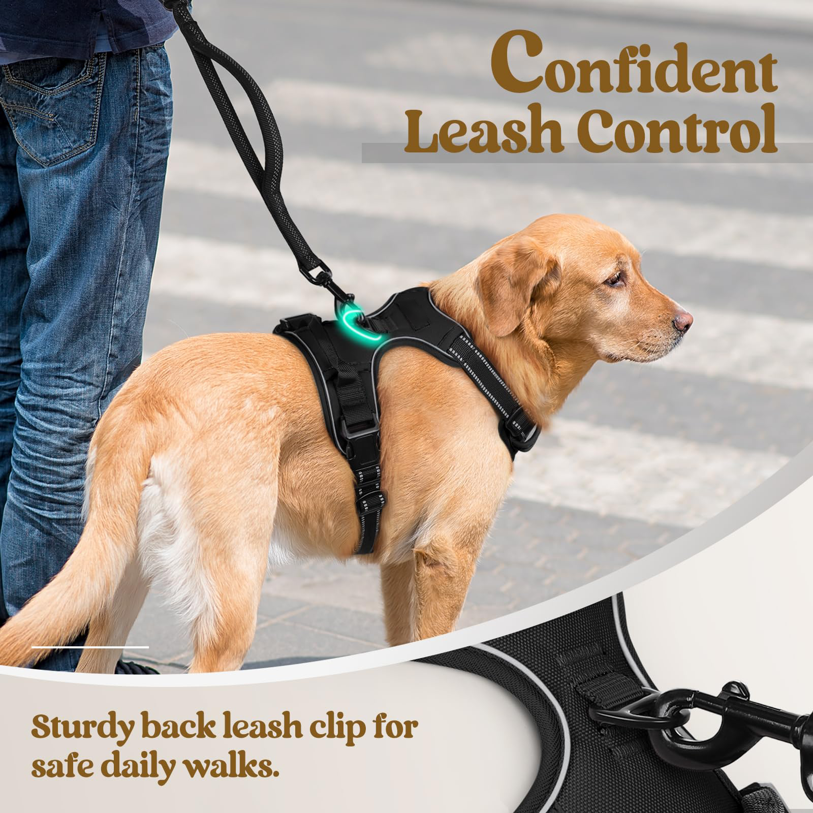 Reflective Harness Large and Medium Dog Chest Harness Vest Style Dog Traction