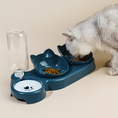 New Pet Anti-Slip Slanted Mouth Cat Bowl Home Style Automatic Drinking Bowl