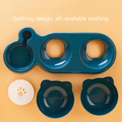 New Pet Anti-Slip Slanted Mouth Cat Bowl Home Style Automatic Drinking Bowl