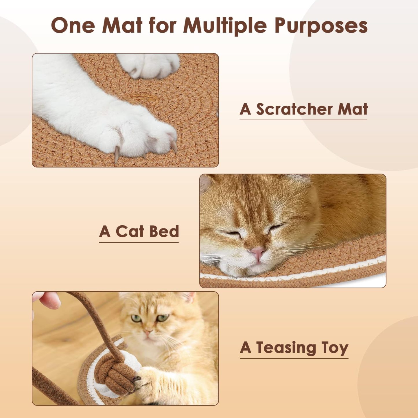  Durable Sisal Cat Scratcher Mat