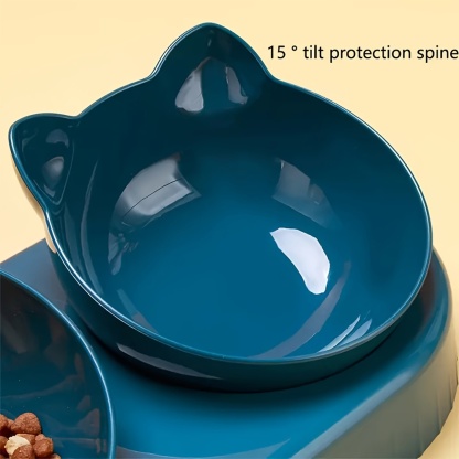 New Pet Anti-Slip Slanted Mouth Cat Bowl Home Style Automatic Drinking Bowl
