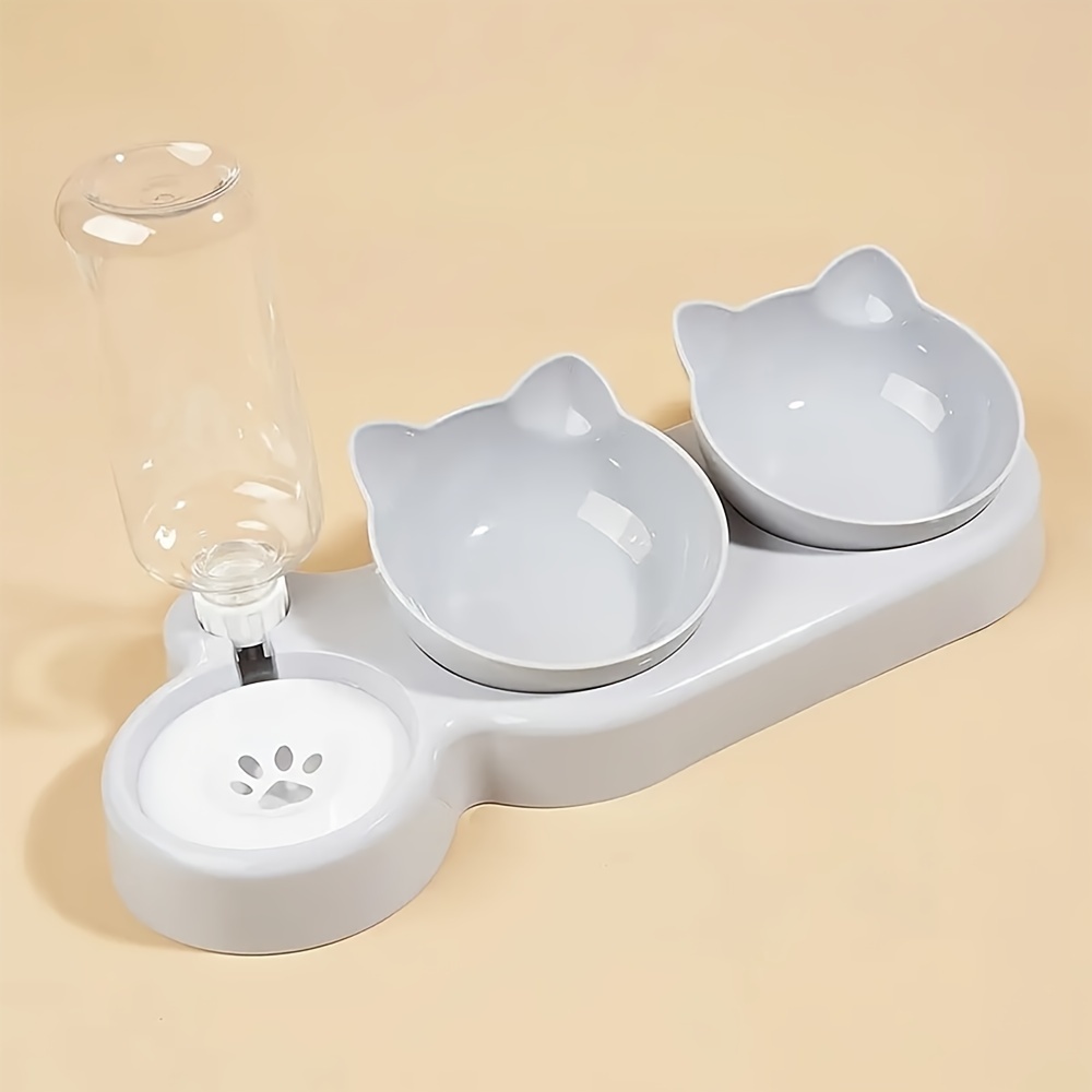 New Pet Anti-Slip Slanted Mouth Cat Bowl Home Style Automatic Drinking Bowl