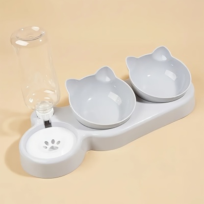 New Pet Anti-Slip Slanted Mouth Cat Bowl Home Style Automatic Drinking Bowl