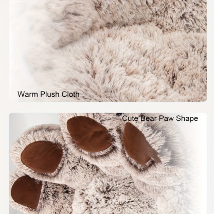 [Cozy | Plush] Soft Faux Fur Cozy Plush Paw-Shaped Pet Bed 