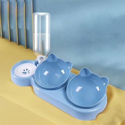 New Pet Anti-Slip Slanted Mouth Cat Bowl Home Style Automatic Drinking Bowl