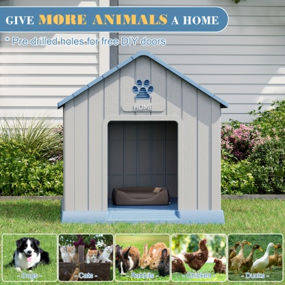 Dog House Indoor Outdoor Durable Large Dog Shelter with Outside Dog Kennel with Window and Elevated Floor 