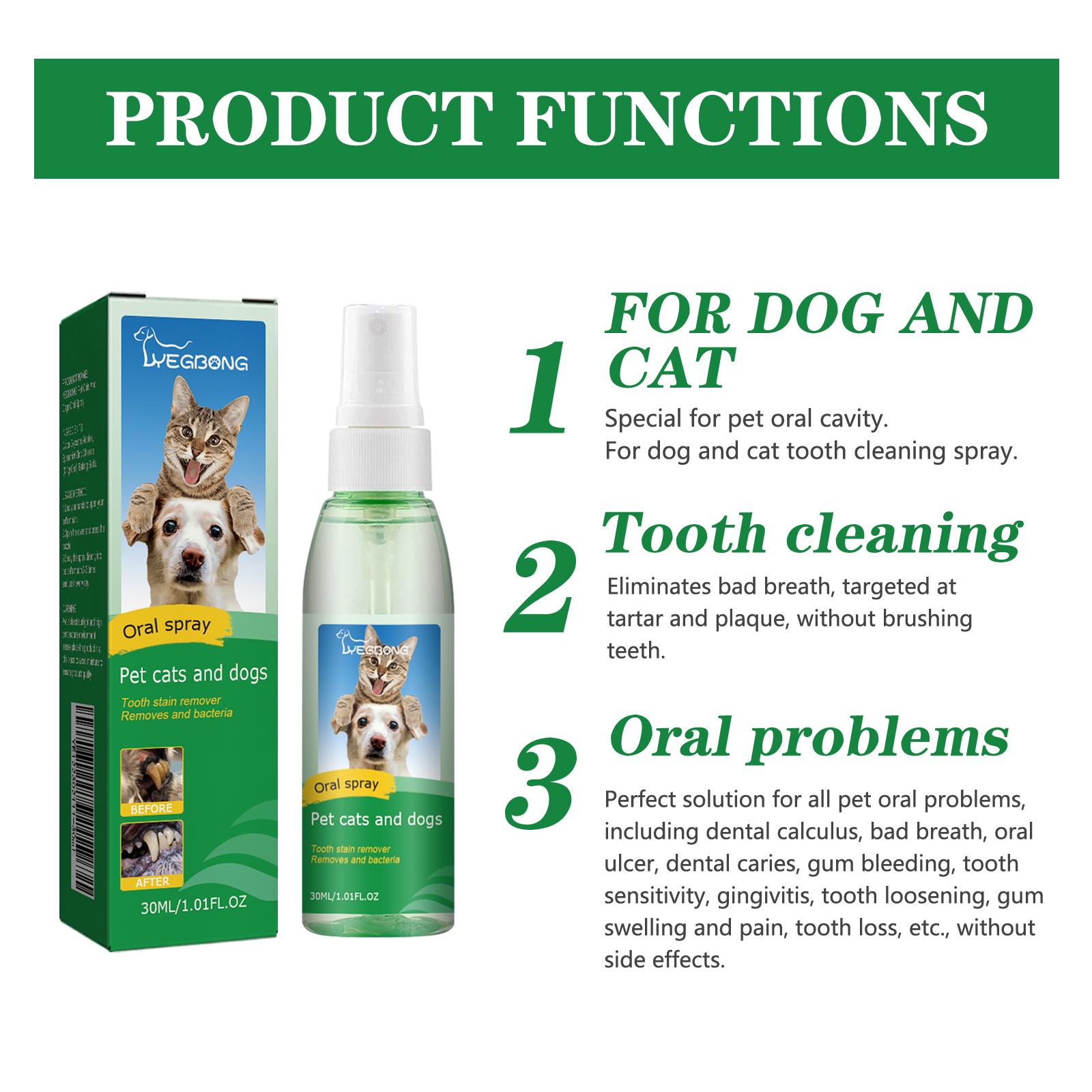 ORAL SPRAY PET CATS AND DOGS
