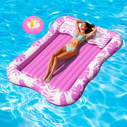 Adult Blow Up Pool Lounger Float Sun Tan Tub Sunbathing Pool Lounge Raft Floatie Toys Water Filled Bed Mat