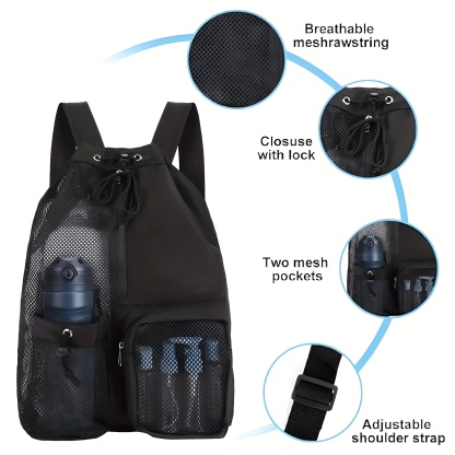 Running Clothing Accessories Quick Dry Mesh Beach Bag