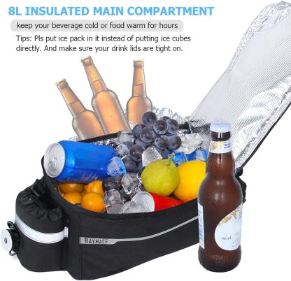 Bike Rear Rack Bag with Tail Light