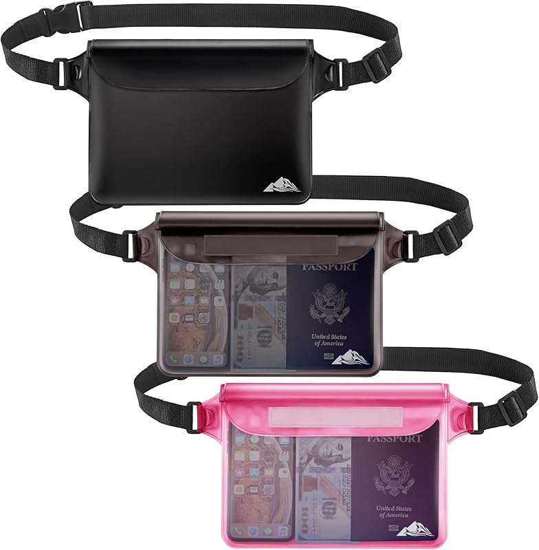 Waterproof Fanny Pack, Waterproof Pouch Dry Bag 2/3/4 Pack for Phone Passport Purse