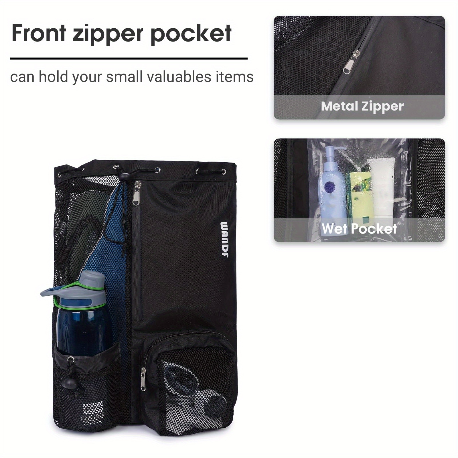 Quick-dry Swim Bag Mesh Drawstring Backpack Best Travel Backpack