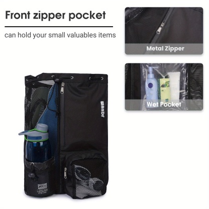 Quick-dry Swim Bag Mesh Drawstring Backpack Best Travel Backpack