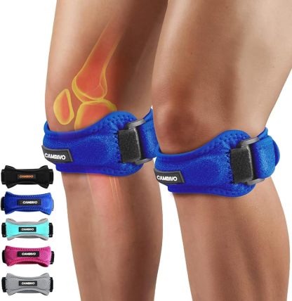 2 Pack Knee Braces for Women and Men, Patella Knee Support Strap, Basketball, Running, Hiking, Volleyball, Tennis, Squats