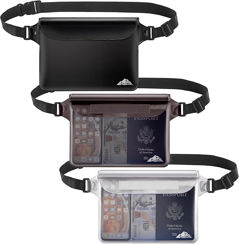 Waterproof Fanny Pack, Waterproof Pouch Dry Bag 2/3/4 Pack for Phone Passport Purse