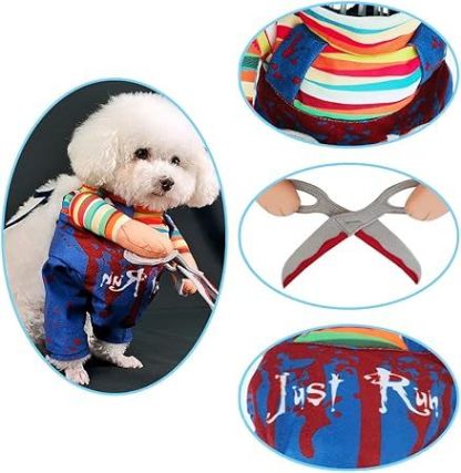 Pet Deadly Doll Dog Scissors Style Clothes for Small Large Extra Large Dogs Pets