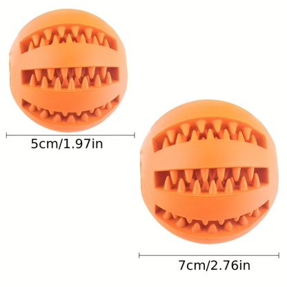 1PC Dog Ball Toys For Small Dogs Interactive Elasticity Puppy Chew Toy Tooth Cleaning Rubber Food Ball Toy 