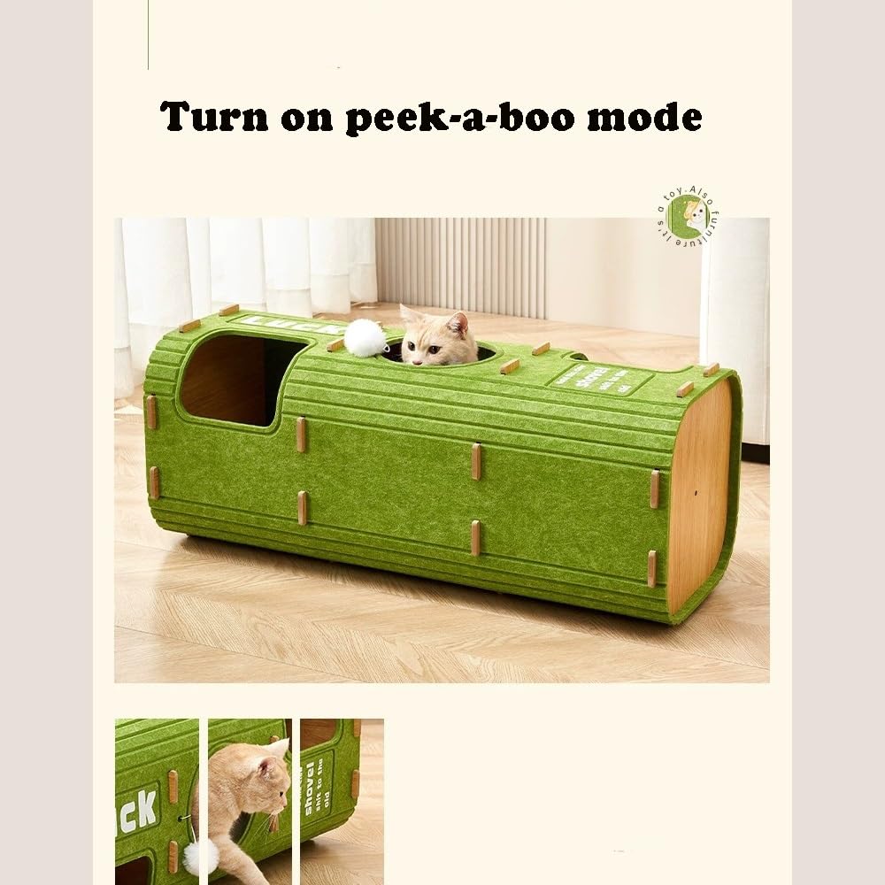 Felt Cat Tunnel House, Indoor Pet Bed
