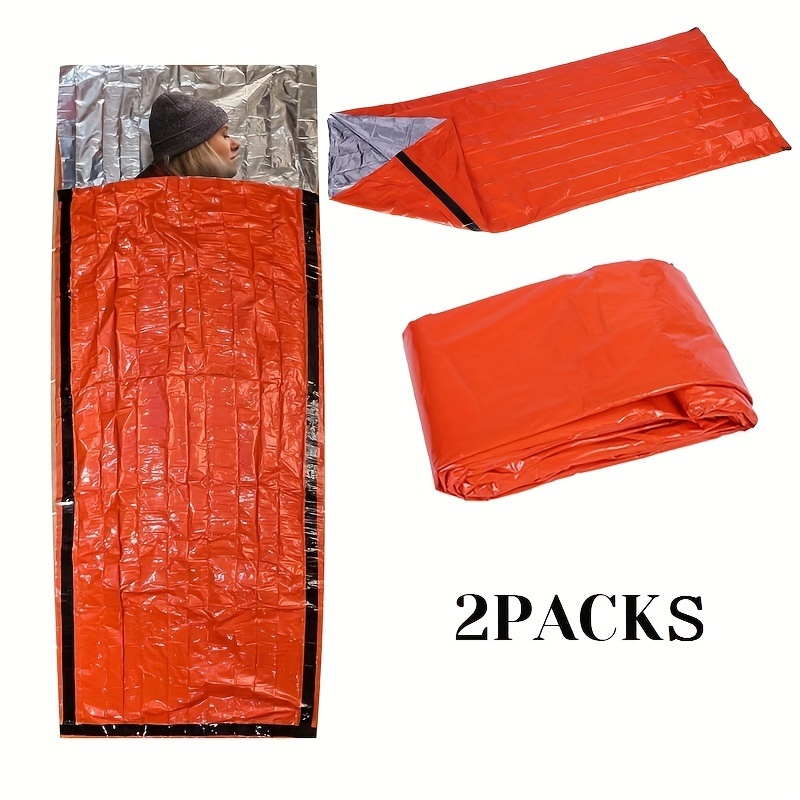 2pcs Portable Emergency Survival Sleeping Bag Camping & Travel