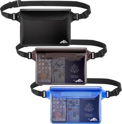 Waterproof Fanny Pack, Waterproof Pouch Dry Bag 2/3/4 Pack for Phone Passport Purse
