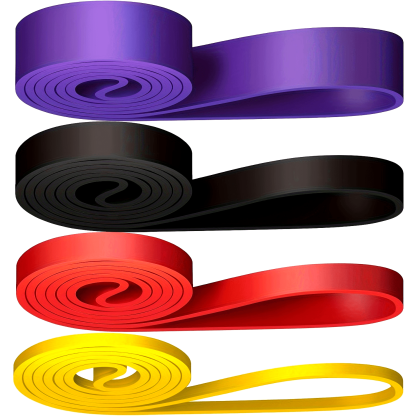 4pcs Set Resistance Bands with Stackable Tension