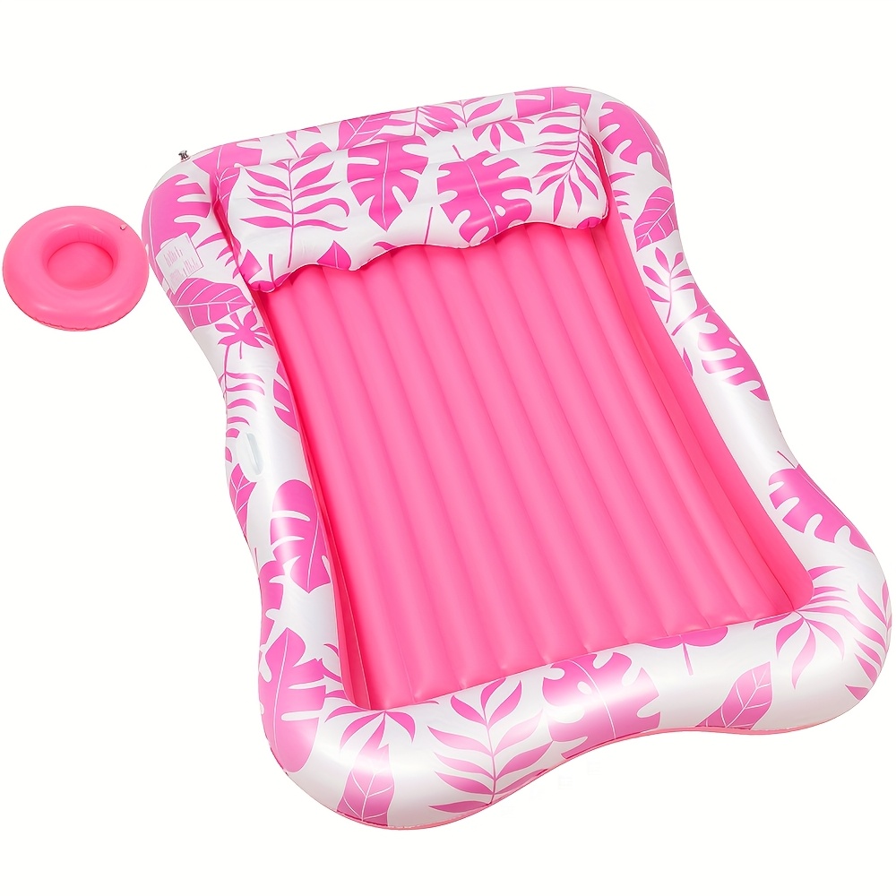 Adult Blow Up Pool Lounger Float Sun Tan Tub Sunbathing Pool Lounge Raft Floatie Toys Water Filled Bed Mat