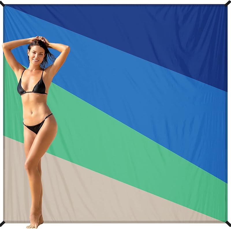 Beach Blanket 78''X81'' Waterproof Sandproof Blanket for Beach Large Picnic Mat Travel Camping