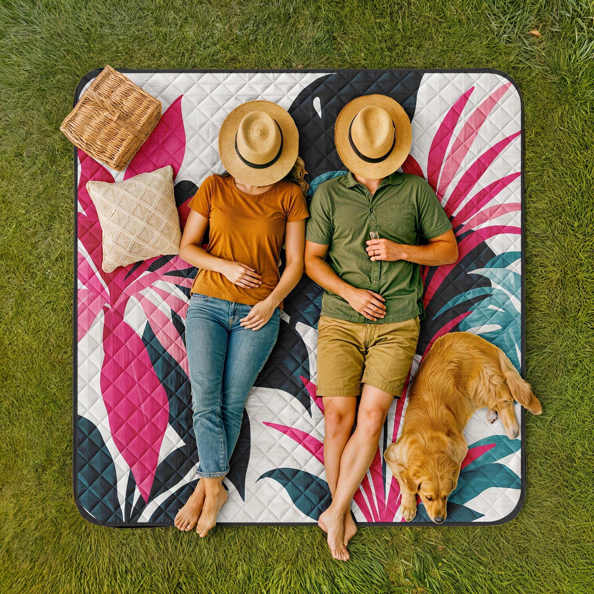 Large Soft Padded Foldable Picnic Blanket