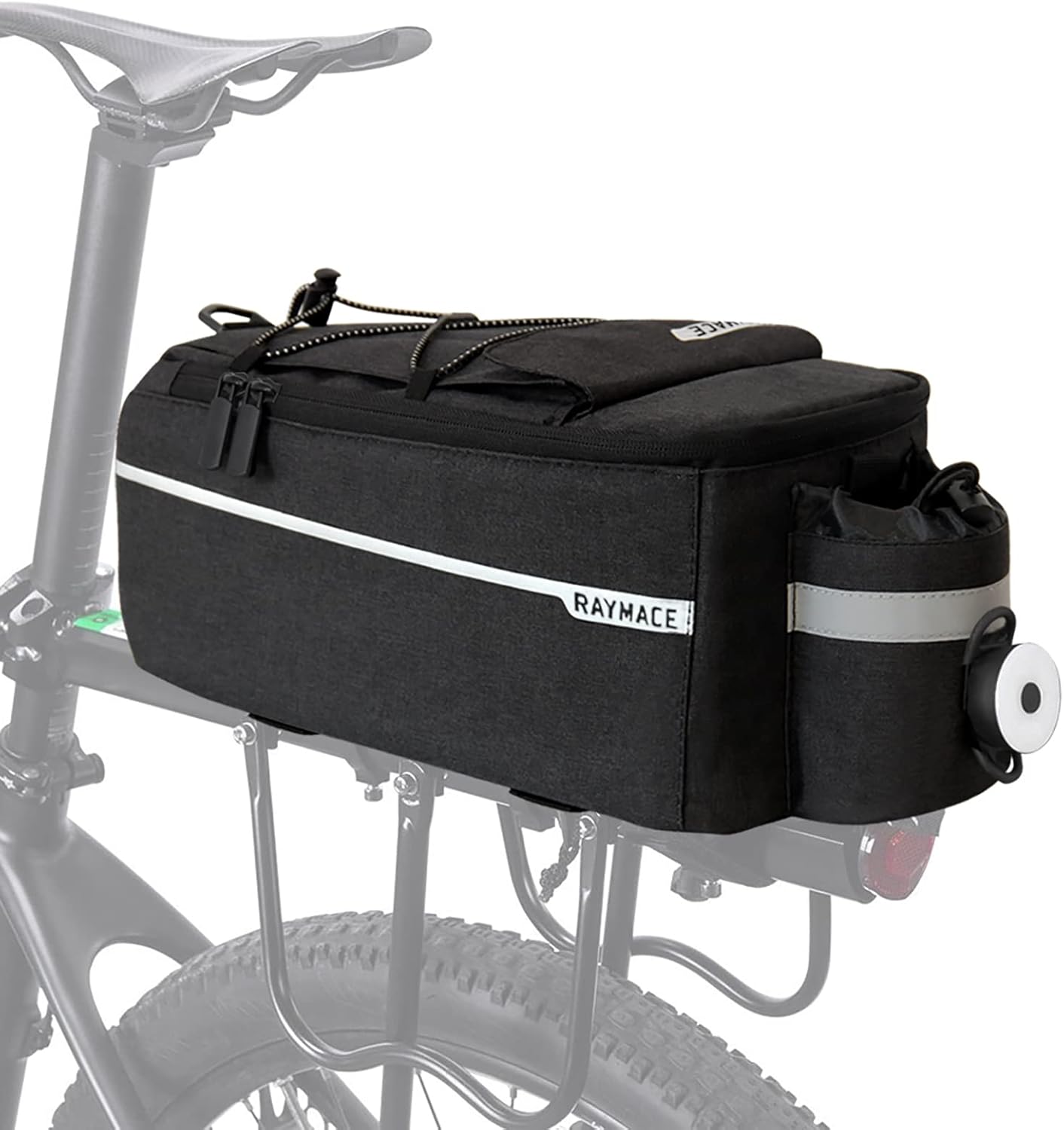 Bike Rear Rack Bag with Tail Light