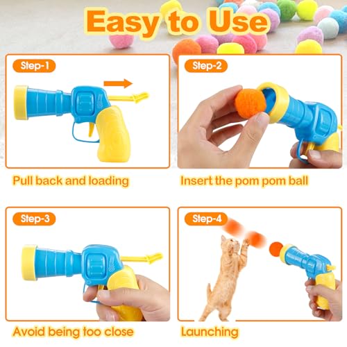  Plush Cat Interactive Toys And Random Color Plush Balls