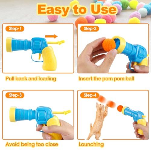  Plush Cat Interactive Toys And Random Color Plush Balls