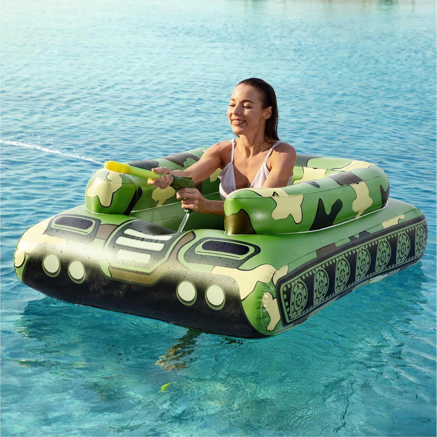 Inflatable Tank Pool Floats Adults