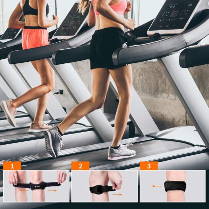 2 Pack Knee Braces for Women and Men, Patella Knee Support Strap, Basketball, Running, Hiking, Volleyball, Tennis, Squats