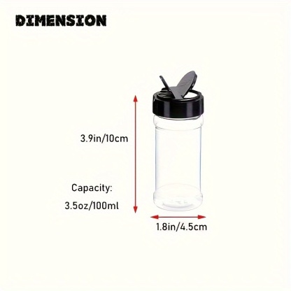 6/12pcs, Storage Containers 3.5OZ Leakproof Seasoning Containers with Black Screw Lids