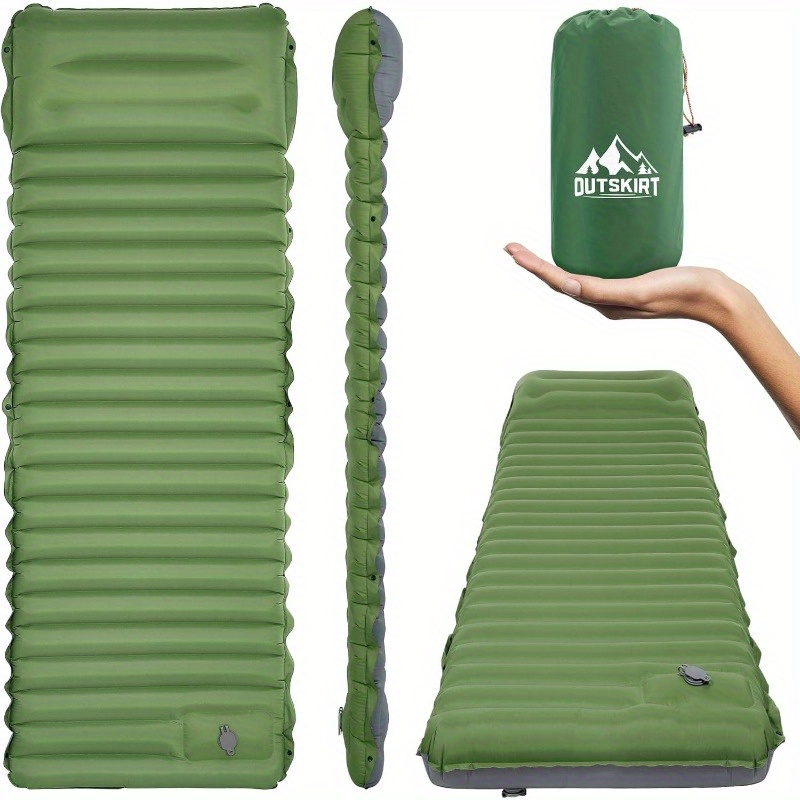 UltraComfort Inflatable Sleeping Pad with Built-in Foot Pump - 4 Extra Thickness