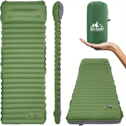UltraComfort Inflatable Sleeping Pad with Built-in Foot Pump - 4 Extra Thickness