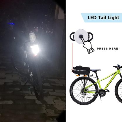 Bike Rear Rack Bag with Tail Light