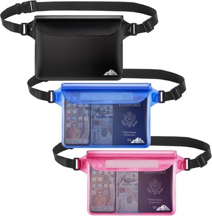 Waterproof Fanny Pack, Waterproof Pouch Dry Bag 2/3/4 Pack for Phone Passport Purse