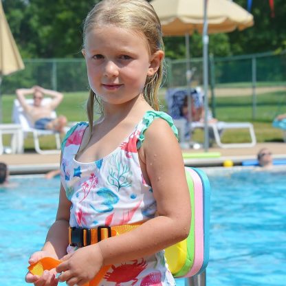 Swim Float Kids Back Belt: Pool Bubble Water Trainer Training Device 3-12 Year Old