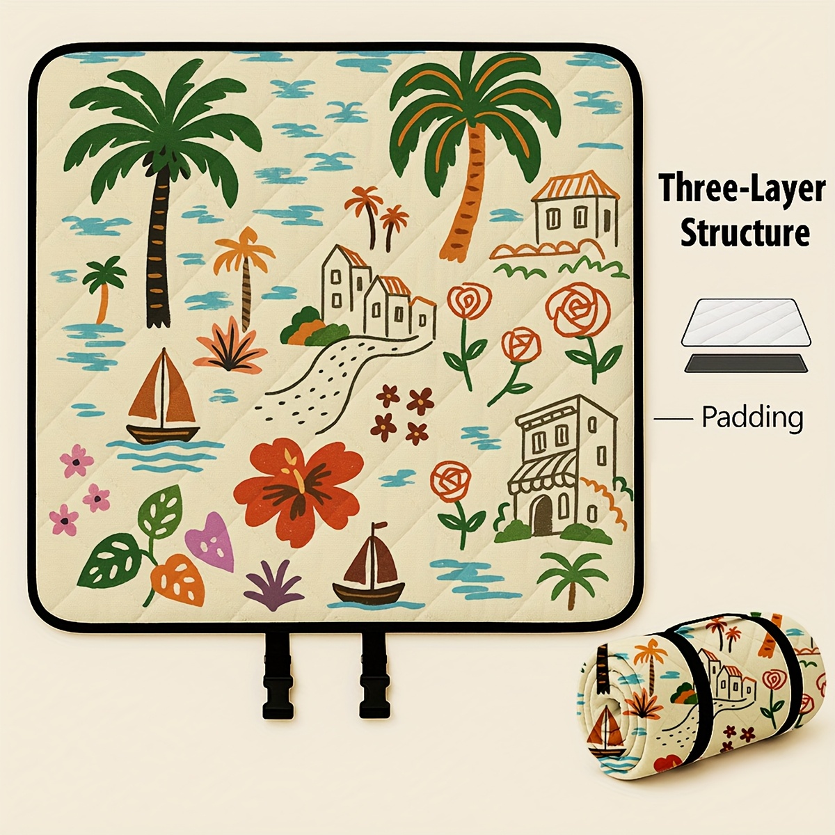 Large Soft Padded Foldable Picnic Blanket