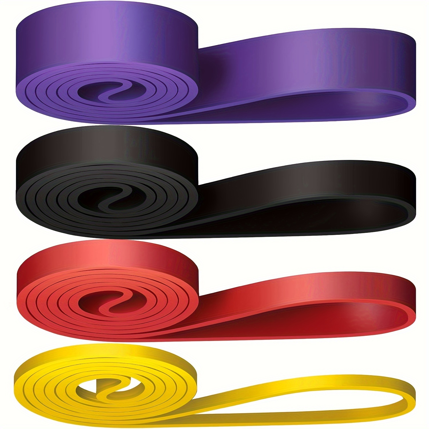 4pcs Set Resistance Bands with Stackable Tension