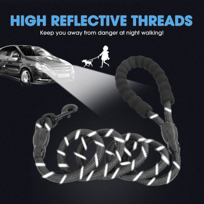 Reflective Dog Leash With Comfortable Padded Handle
