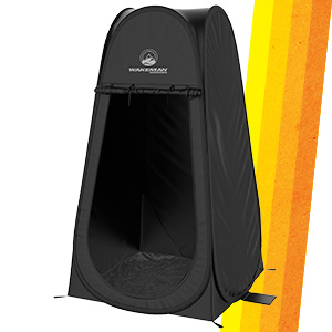 Image of the portable shower tent.