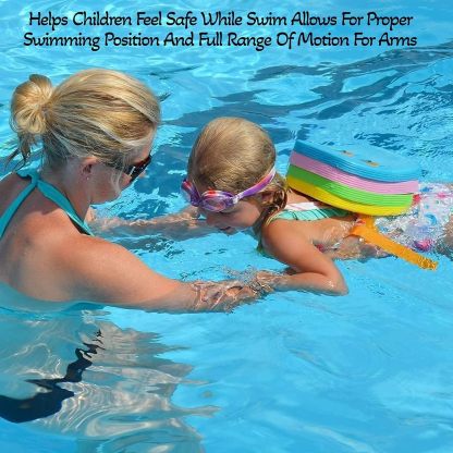 Swim Float Kids Back Belt: Pool Bubble Water Trainer Training Device 3-12 Year Old
