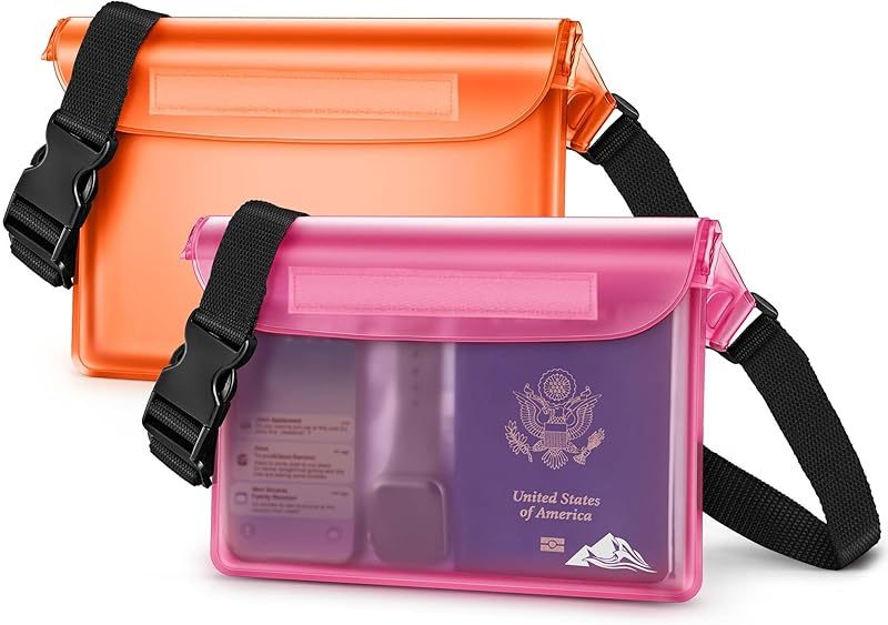 Waterproof Fanny Pack, Waterproof Pouch Dry Bag 2/3/4 Pack for Phone Passport Purse