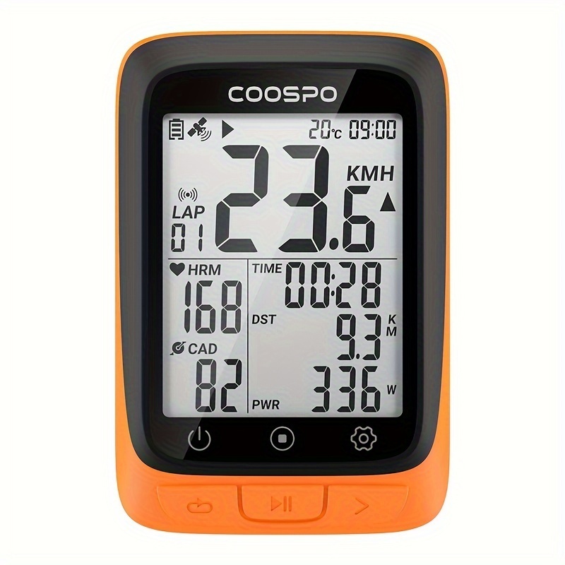 BC107 Bike Computer GPS Wireless Bicycle Odometer Speedometer 2.4inch BlE5.0 ANT+ GPS+BDS