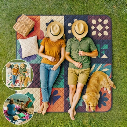 Large Soft Padded Foldable Picnic Blanket
